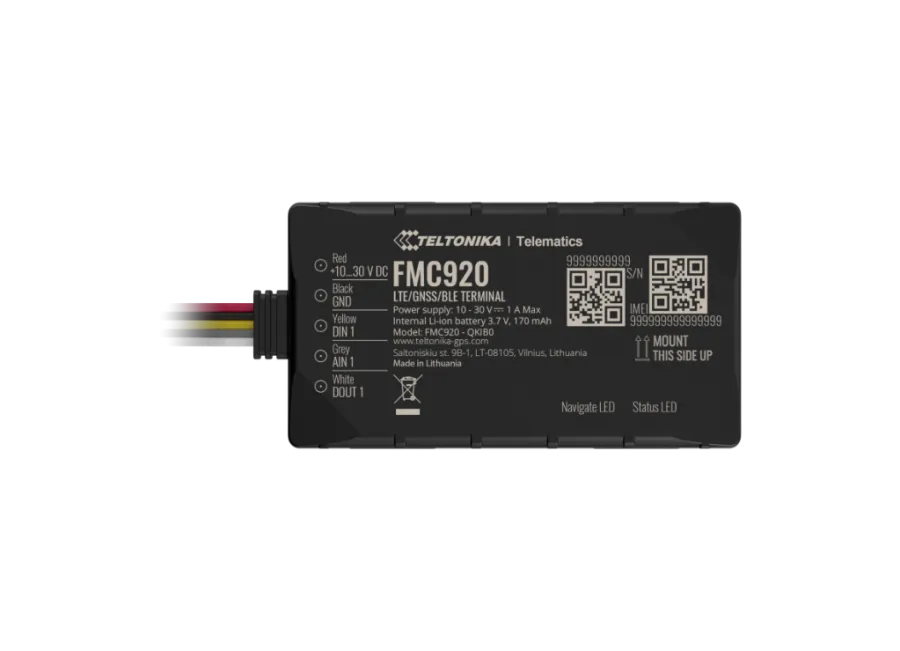 Teltonika FMC920-E Localizzatore GPS per veicoli 4G LTE – Posizionamento preciso e arresto remoto